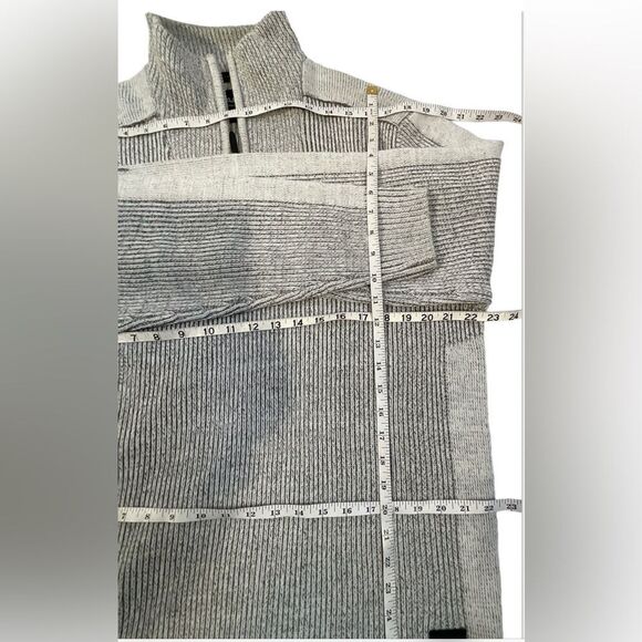 Projek Raw Mens Sweater Gray Quarter Zip Pullover Ribbed Size XXL Cotton Blend - Picture 9 of 14